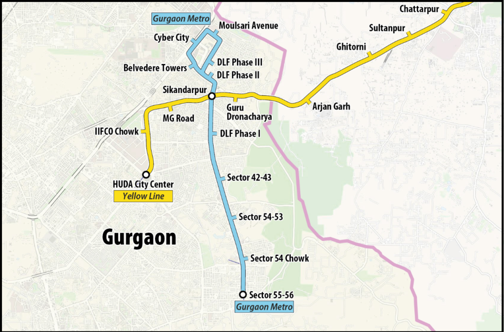 Delhi Gurgaon Road location